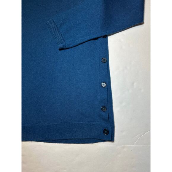 Talbots Size 1Xp Crew Neck Long Sleeve Side Button Pullover Lambswool Sweater - Picture 4 of 8